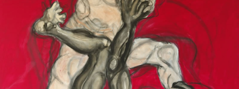 CAIN AND ABEL, 2008 painting by Mary Woronov