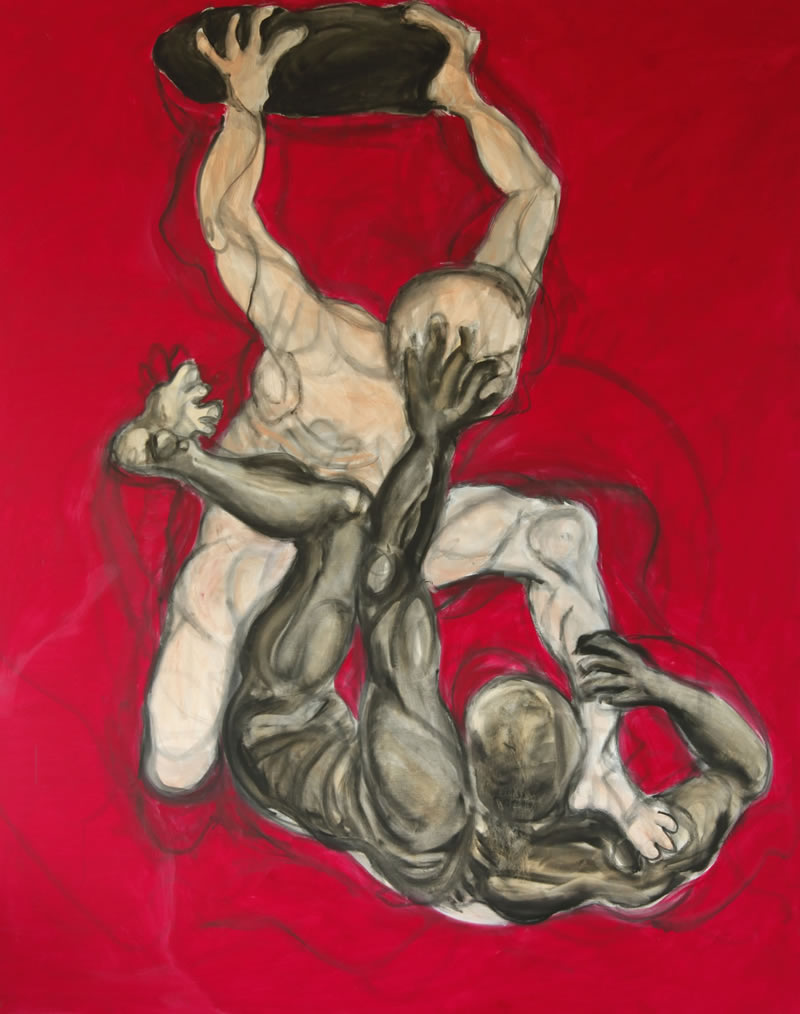 CAIN AND ABEL, 2008 painting by Mary Woronov