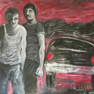 Bad Boys, 2010 painting by Mary Woronov