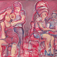 Beauty Parlor, 2013 painting by Mary Woronov