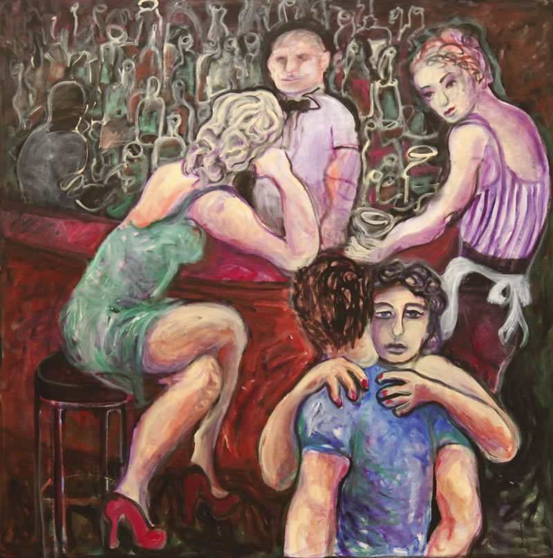 The Escape Room, 2013 painting by Mary Woronov