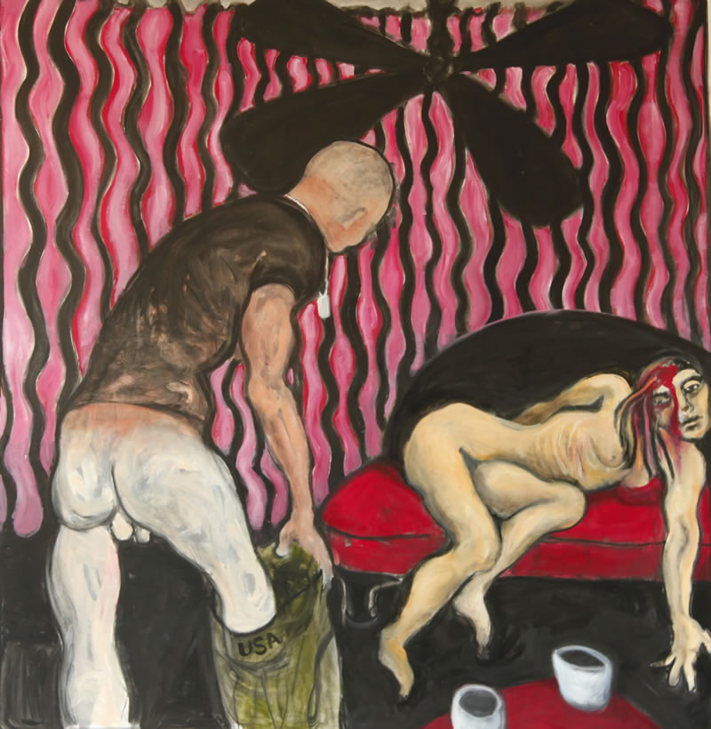 Double Veteran, 2013 painting by Mary Woronov