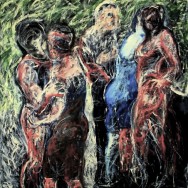 Black Dance, 1985 painting by Mary Woronov